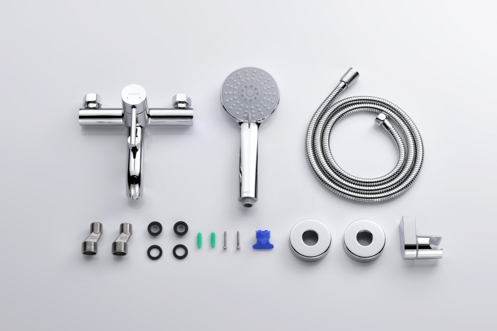 Смеситель для ванны Aquanet Европа с душевым набором 3jet хром AQ1349CR