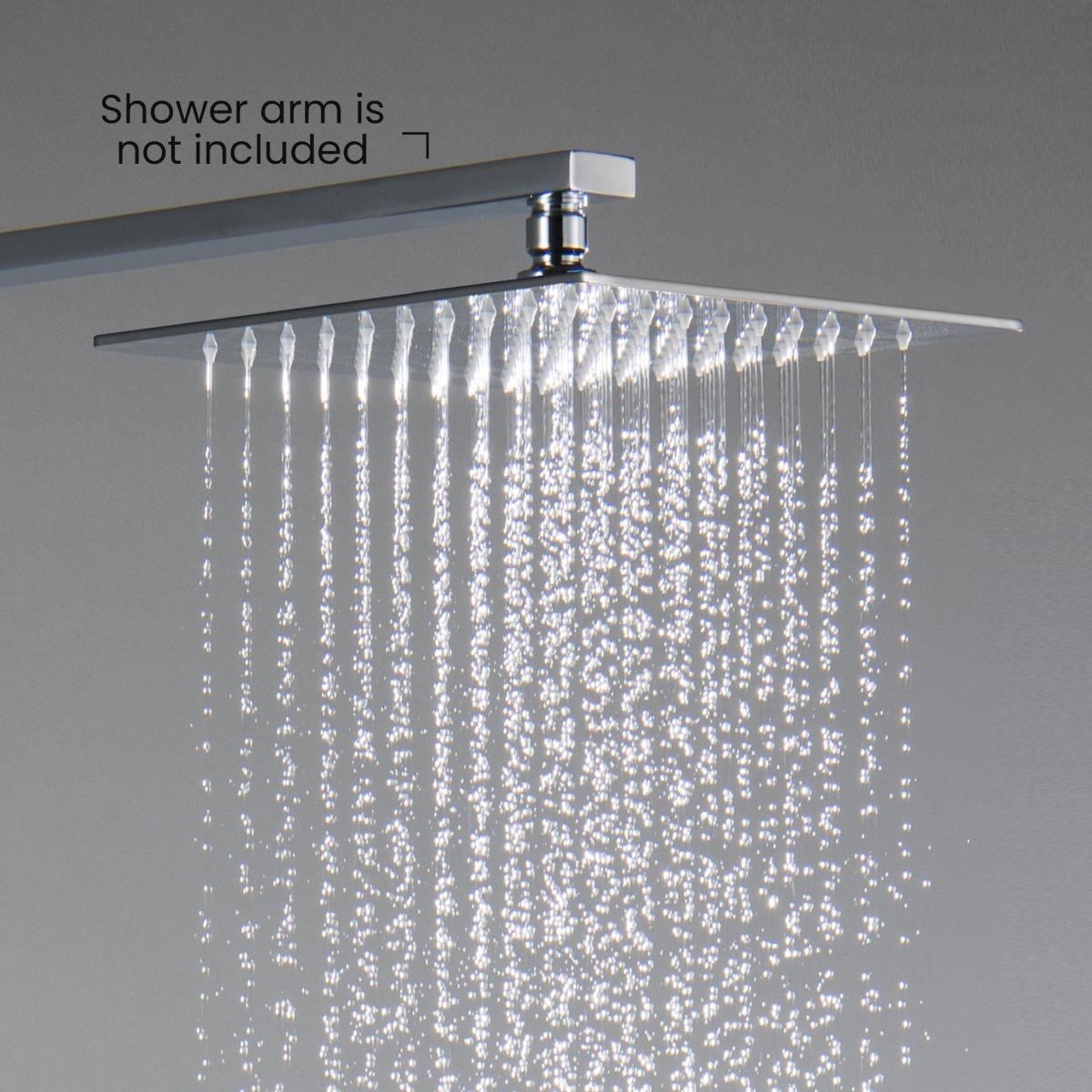 Верхний душ Aquanet AQ2076CR квадратный 250х250х7 мм хром AQ2076CR