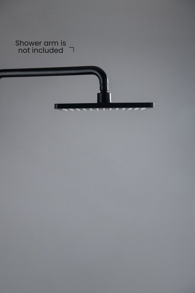 Верхний душ прямоугольный Aquanet 260x188x68 мм матовый черный AQ2087MB