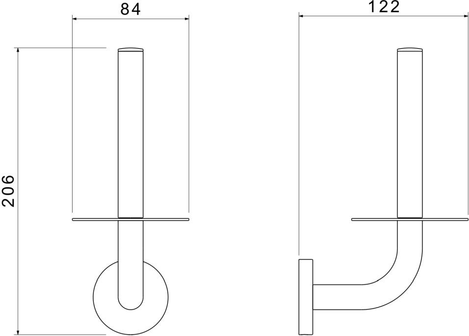 Бумагодержатель для запасного рулона Aquanet Оберон хром AQ4207CR