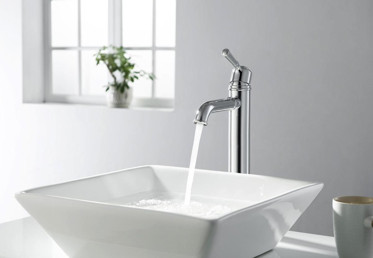 Смеситель для раковины высокий Aquanet КЛАССИК 235 мм без донного клапана хром AQ1504CR