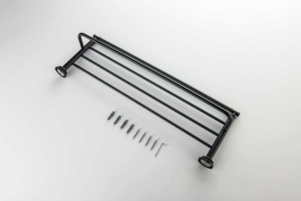 Полка для полотенец Aquanet Классик матовый черный AQ4515MB