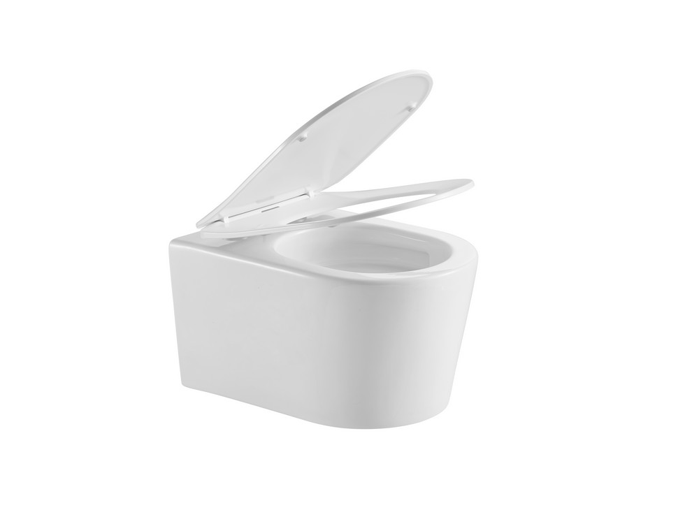 Унитаз подвесной безободковый Aquanet Оберон Tornado 531х360х344 мм сиденье микролифт AQ1363WT-00