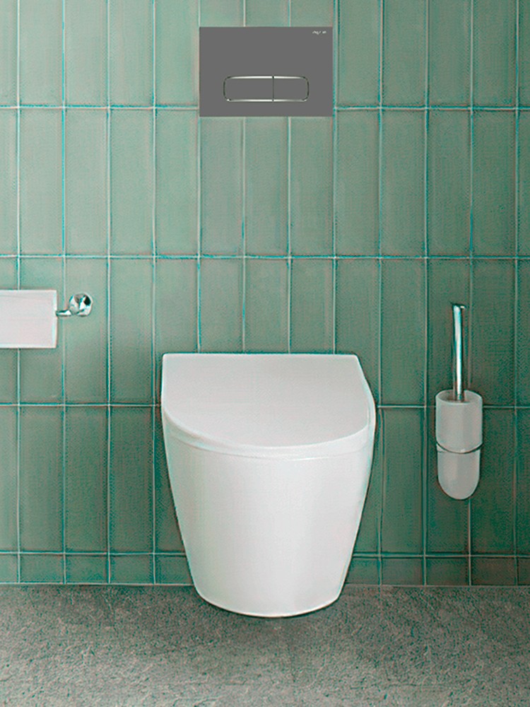 Унитаз подвесной безободковый Aquanet Оберон Tornado 531х360х344 мм сиденье микролифт AQ1363WT-00