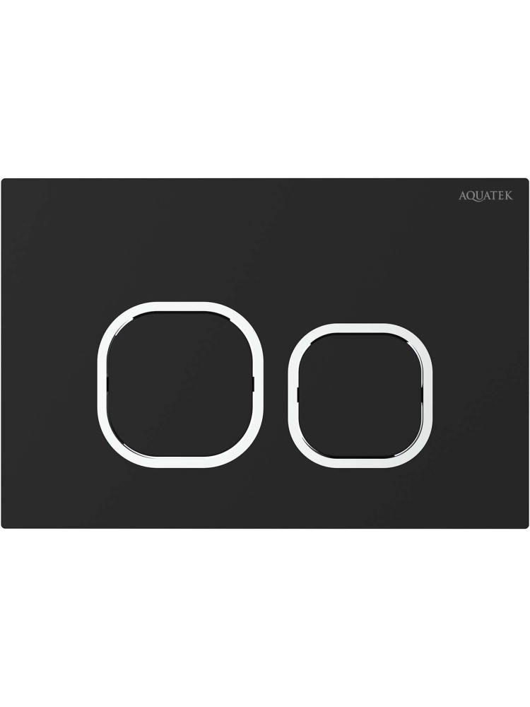 Панель смыва Kordi KDI-0000059 черный матовый ободок хром квадратные кнопки 162х244 мм KDI-0000059