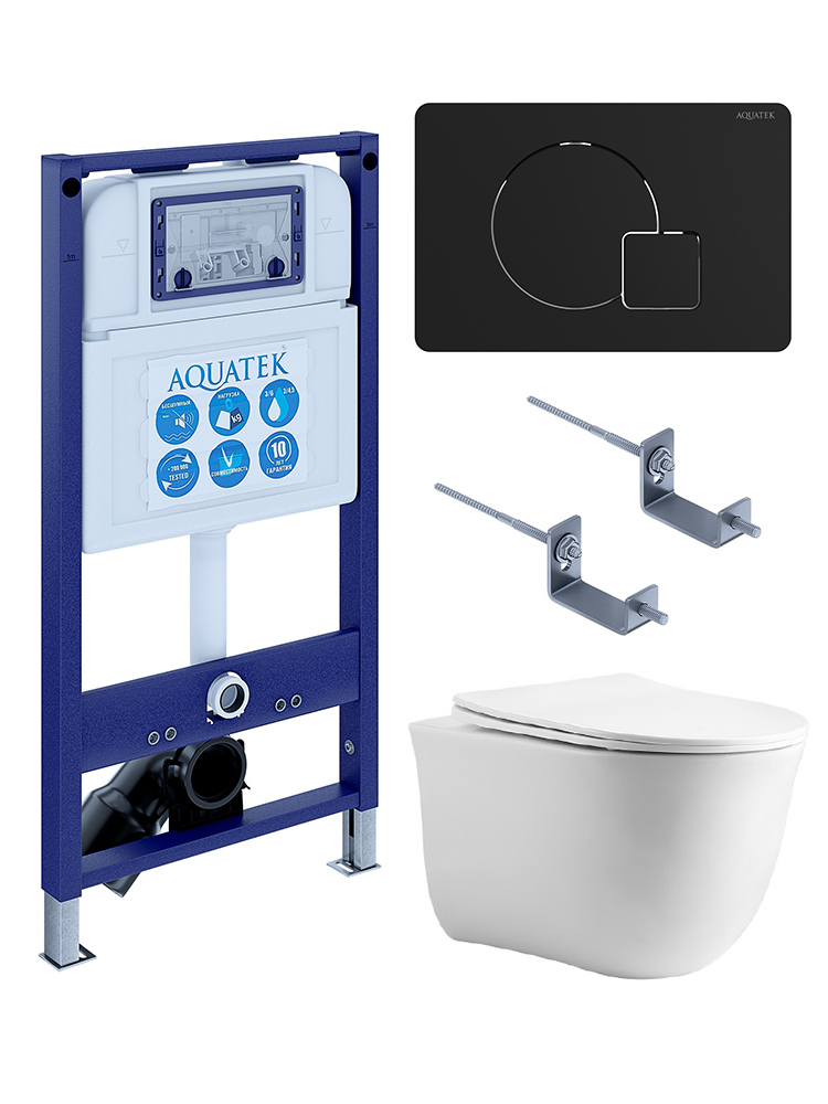 Комплект инсталляции с унитазом 4 в 1 AQUATEK КЛАССИК cm-069