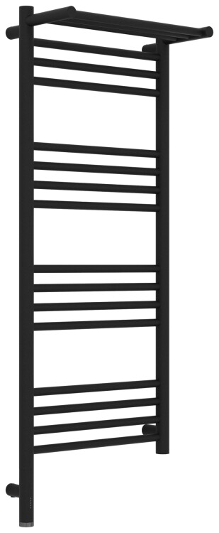Полотенцесушитель электрический Сунержа Богема 3.1 с 1 полкой 400x1000 мм МЭМ нижнее слева темный титан муар 1560061040