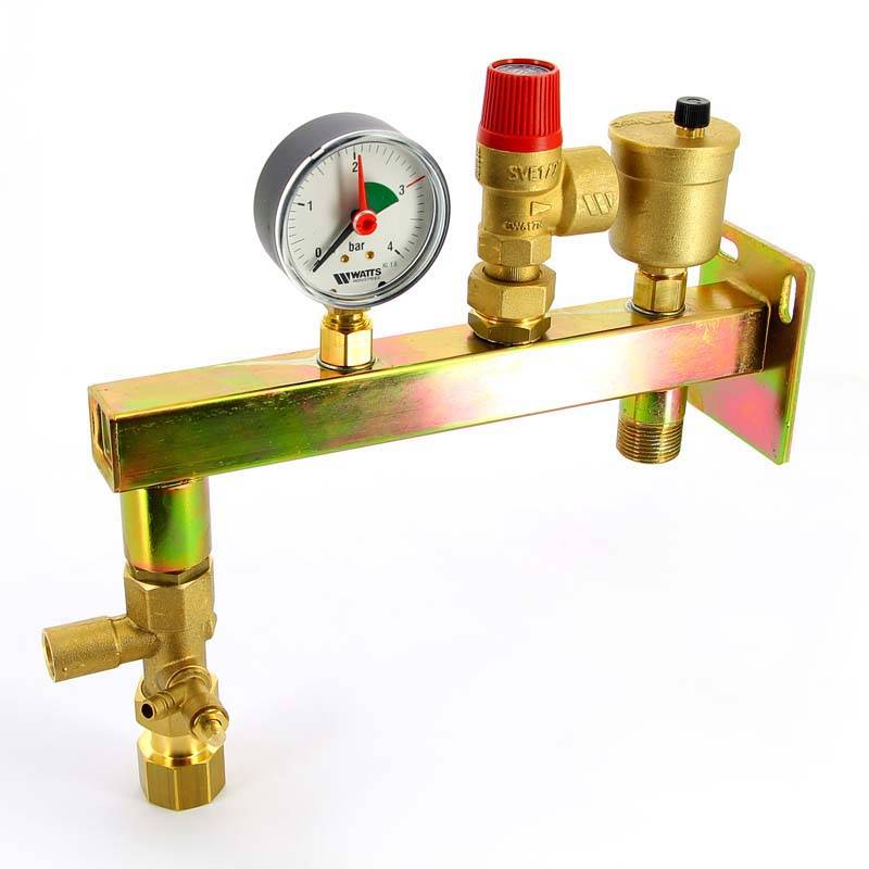 Консоль для расширительного бака Watts GAG/KAV с группой безопасности 3/4 3 бар 50 кВт 10017890