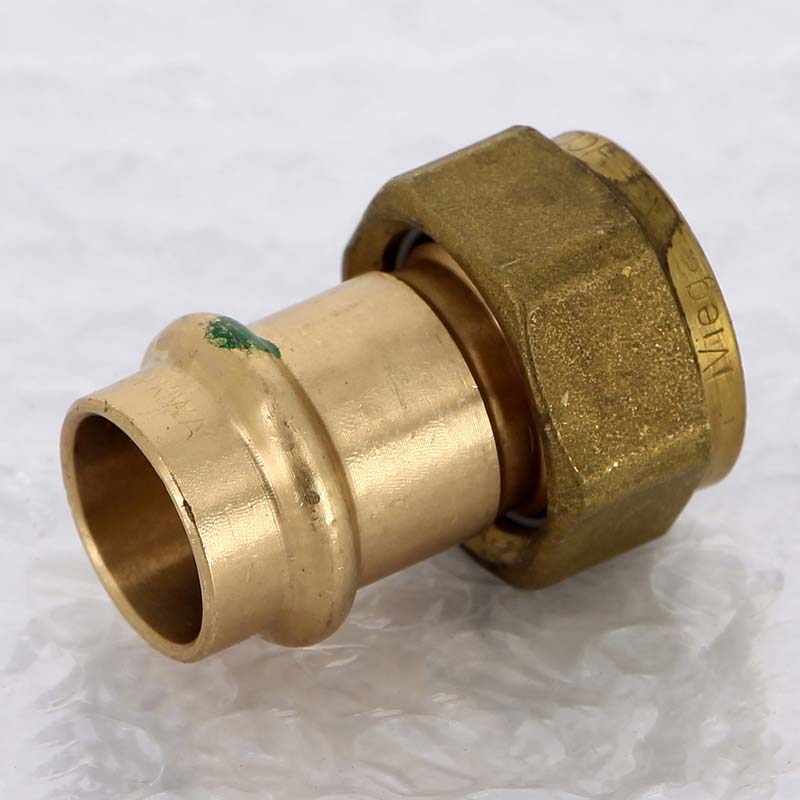 Муфта пресс с накидной гайкой Viega Sanpress 18x3/4 бронза 283391