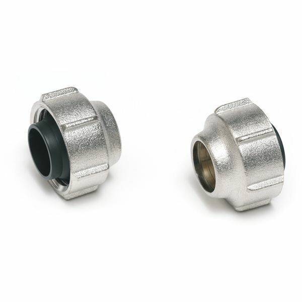 Резьбозажимное соединение REHAU RAUTITAN 15-G 3/4 латунь никелированная 12406013003