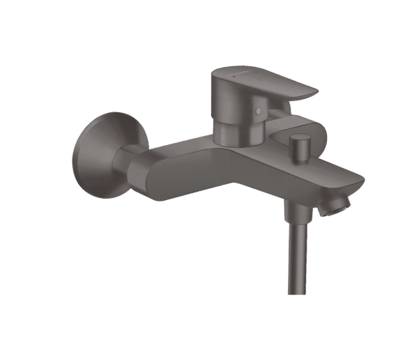 Смеситель для ванны и душа Hansgrohe Talis E однорычажный шлифованный черный хром 71740340