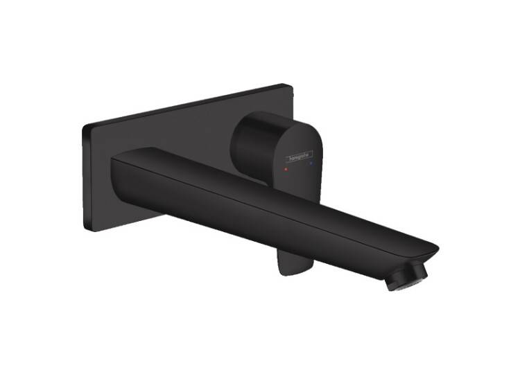 Смеситель для раковины Hansgrohe Talis E настенный скрытого монтажа 225 мм черный матовый 71734670