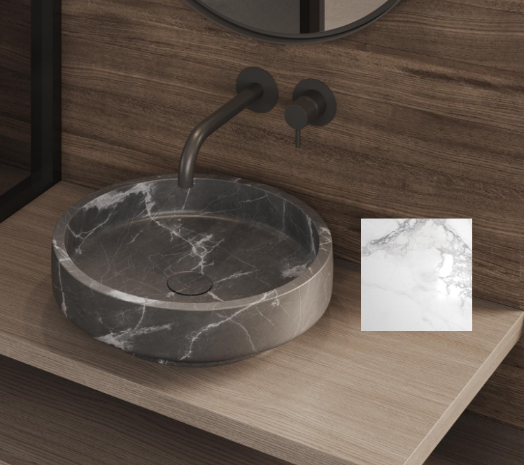 Раковина накладная DEA Design Bologna 450x450 мм carrara DD1514450CW