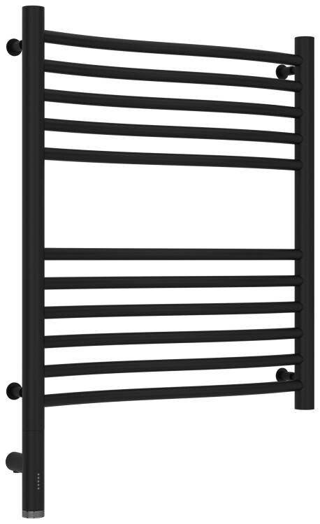 Электрический полотенцесушитель Сунержа Флюид 3.0 724x532 мм МЭМ слева черный матовый 31-5820-6050