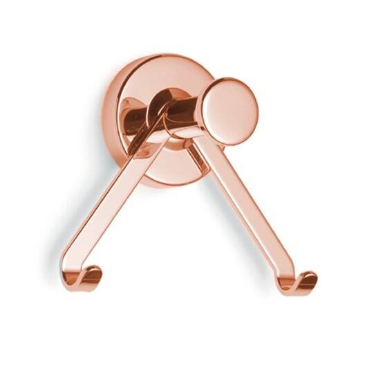 Крючок для ванной двойной Bertocci Cinquecento 80x40x80 мм розовое золото 11005155500