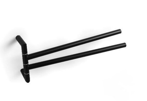 Полотенцедержатель двойной Bertocci Trecento 300 мм черный матовый 12548360800