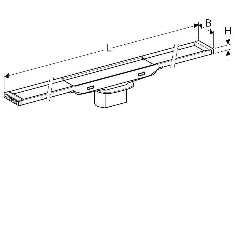 Лоток душевой Geberit CleanLine20 300-900 мм полированная нержавеющая сталь 154.450.00.1