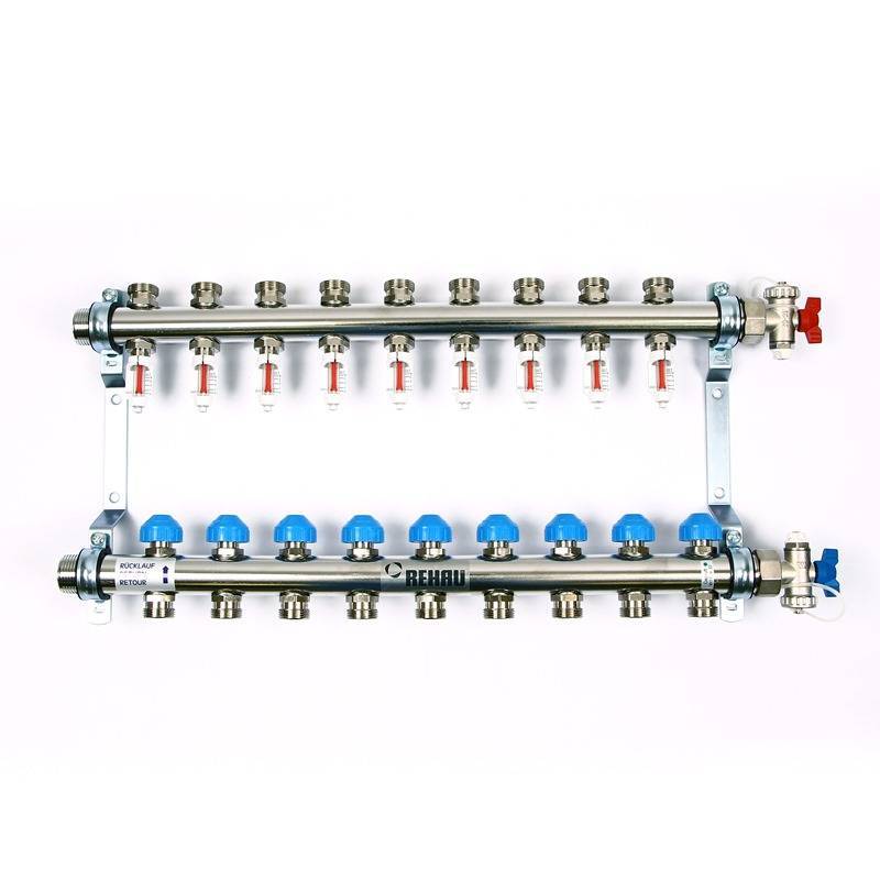 Коллекторная группа REHAU HKV-D 1 x 3/4 EK 9 выходов 208091