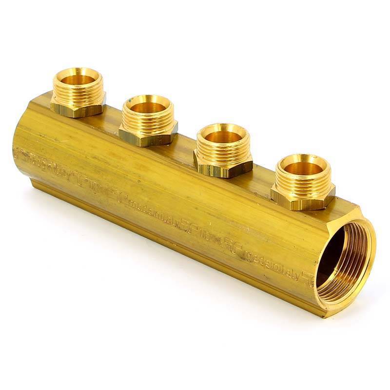 Коллектор магистральный Tiemme 1 1/4 4 выхода 3/4 EK 50 мм 1970035