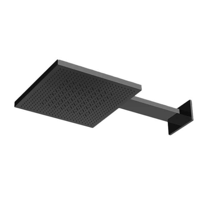 Верхний душ Almar Velvet 300x300 мм настенный Absolute Black Brushed PVD HOGE044277AB