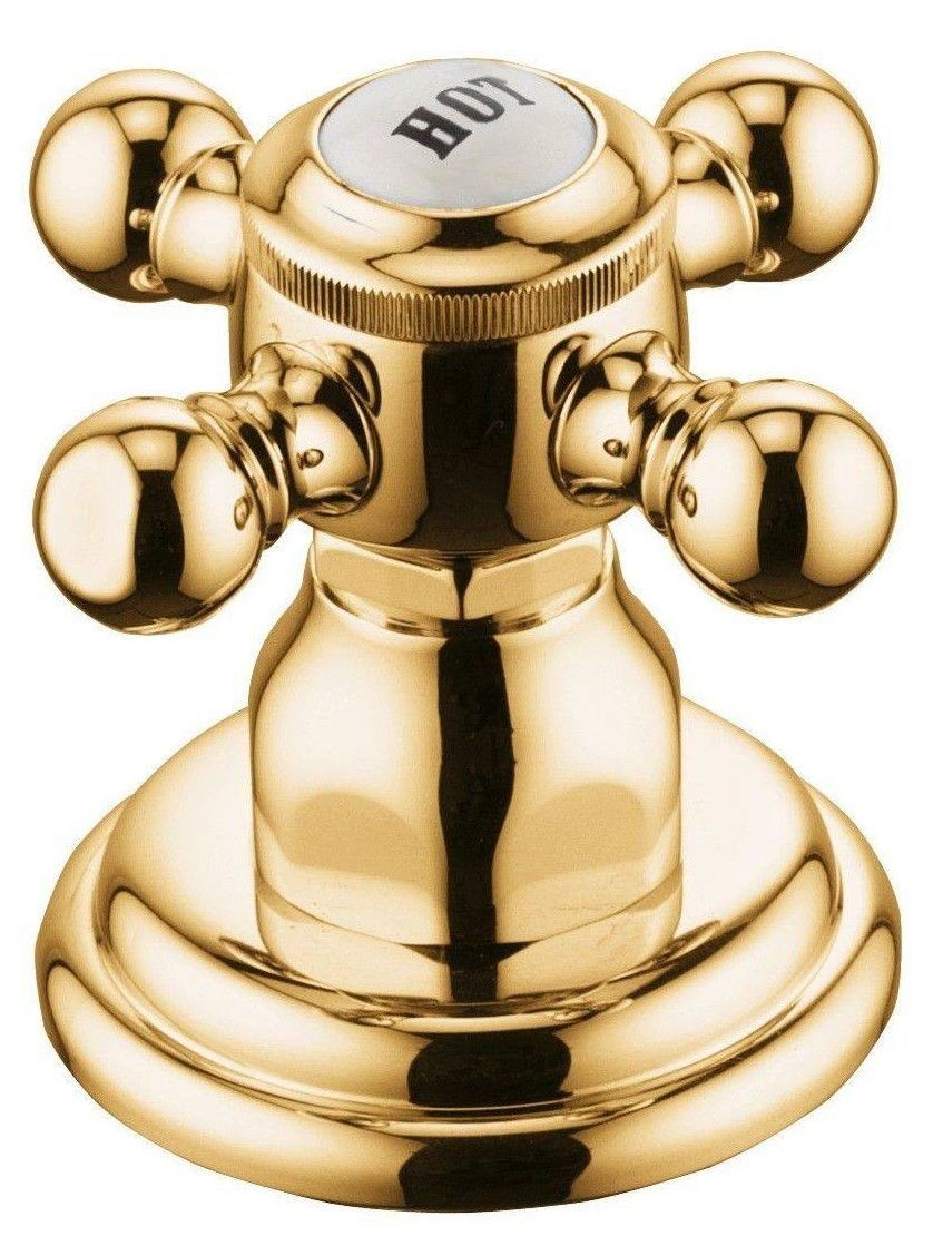 Вентиль боковой Kludi 1926 1/2 x 3/4 HOT позолоченный 518184520