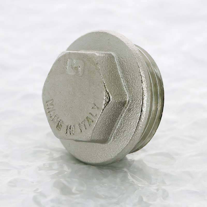 Заглушка никелированная Uni-Fitt 1 наружная резьба 608N4000