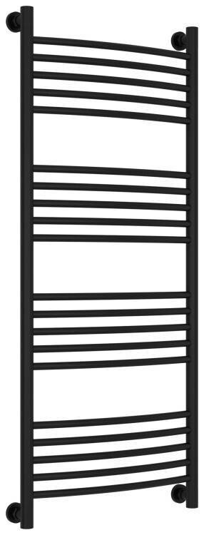 Полотенцесушитель водяной Сунержа Богема выгнутая 1200x500 мм черный матовый 31-0221-1250