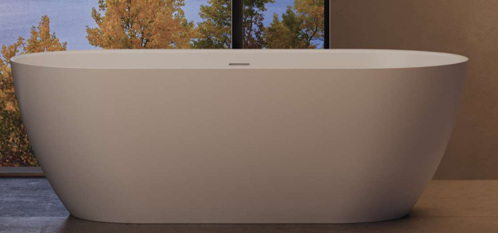 Ванна DEA Design Edge 1500x750x570 мм отдельностоящая Solid Surface цвет белый матовый DD8670 1500 18