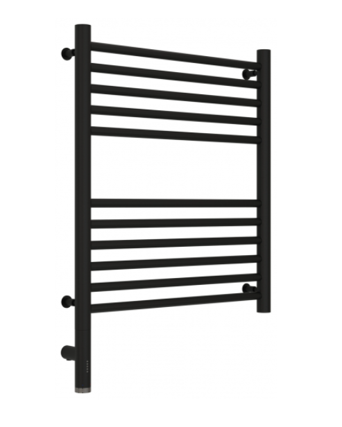 Полотенцесушитель электрический Сунержа Богема 3.0 600x500 мм МЭМ слева чёрный матовый 3158046050