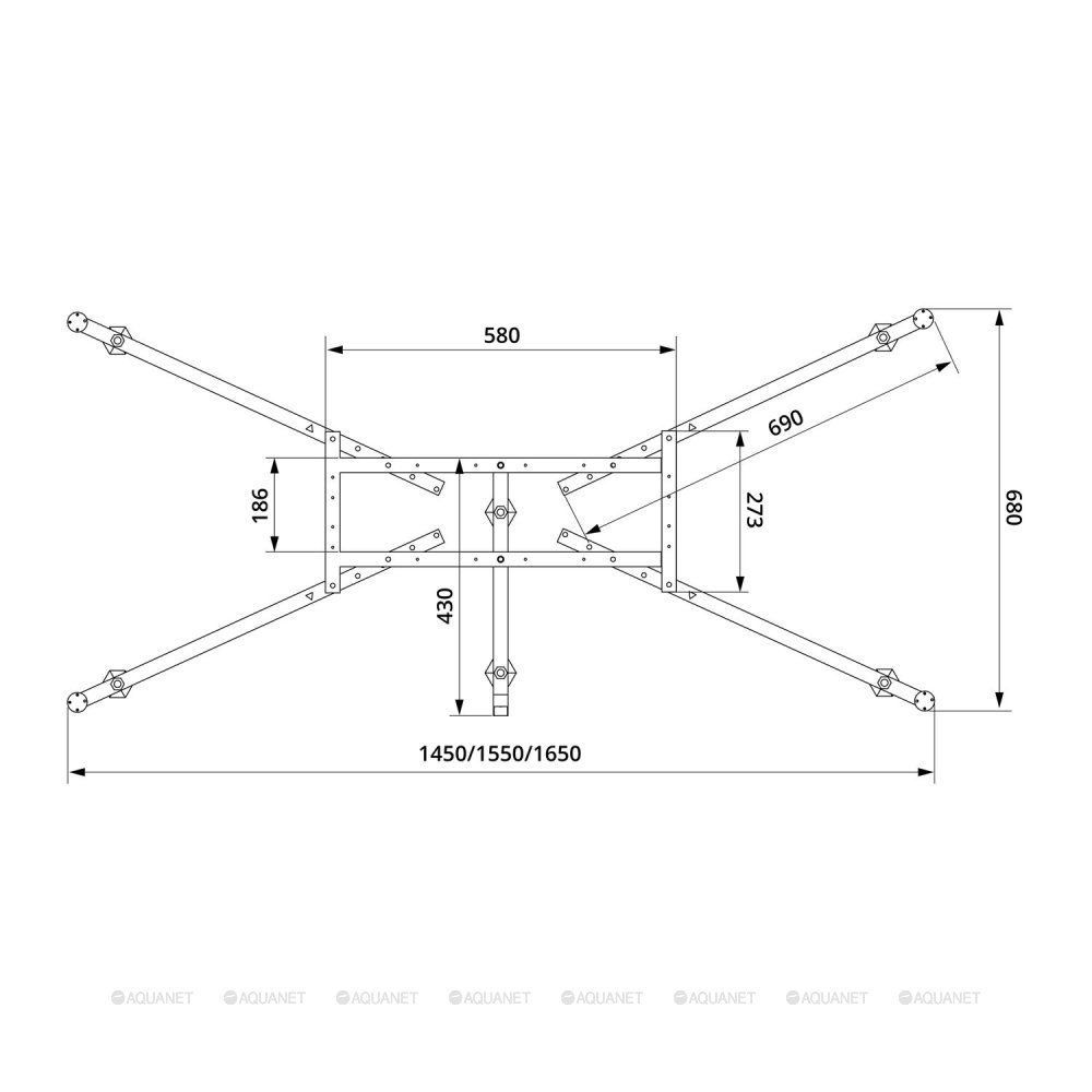 Каркас для ванн VitrA 150/160/170x70 см 59999991001