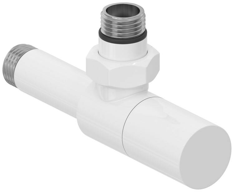 Вентиль угловой Сунержа Цилиндр G 1/2 x G 1/2 белый 1214001212