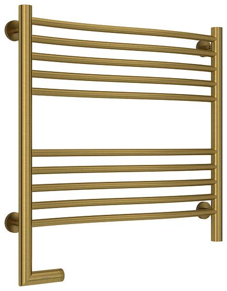 Полотенцесушитель электрический Сунержа Флюид 2.0 600x600 мм левый состаренная латунь 051-5220-6060