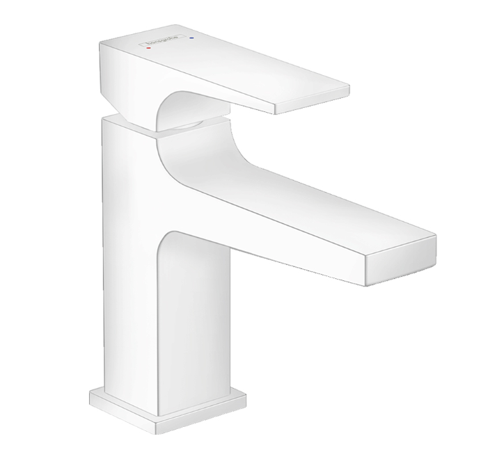 Смеситель для раковины Hansgrohe Metropol 100 с донным клапаном белый матовый 32500700