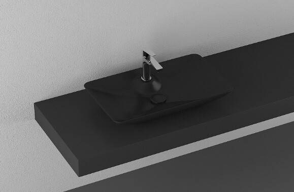 Раковина ISVEA SistemaY Clear 644х395х125 мм черная матовая 10SY50065SV2N