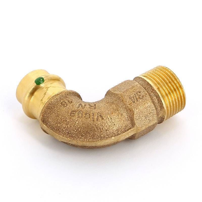 Угол 90° пресс-НР Viega Sanpress бронзовый 18x3/4 314354