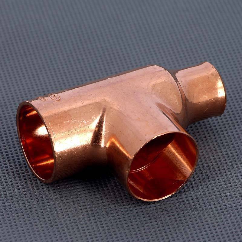 Тройник медный Viega под пайку 28х18х28 мм 113032