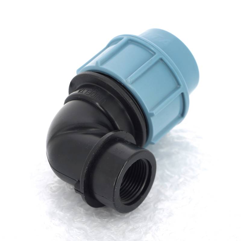 Угольник обжимной Unidelta Deltone 32х3/4 внутренняя резьба для ПНД труб 1009032003