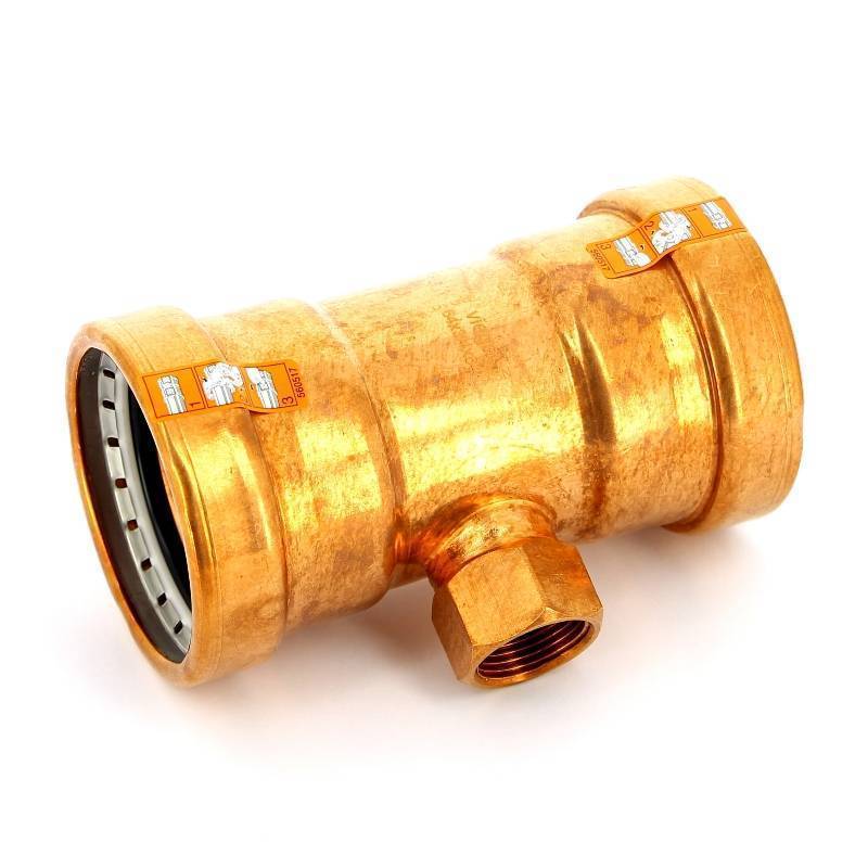 Тройник пресс Profipress XL Viega медь 64х3/4х64 мм ВР SC-Contur 577704