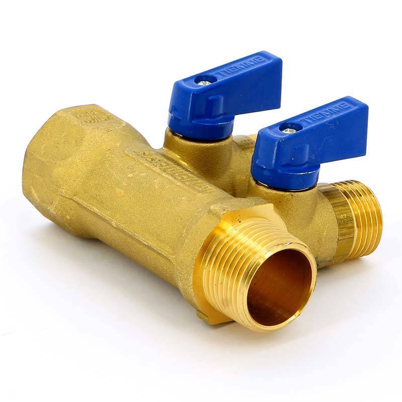 Коллектор с отсечными кранами Tiemme 1820 3/4х1/2 2 выхода 36 мм 1820022