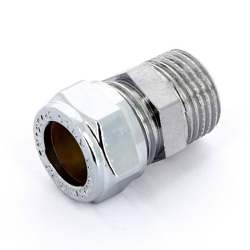 Муфта обжимная с наружной резьбой хромированная Tiemme 15x1/2 1130036