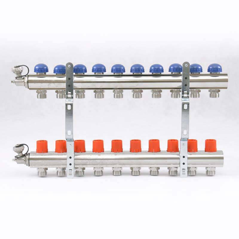 Коллекторная группа с балансировочными и термостатическими вентилями UNI-FITT 1x3/4 EK 10 выходов 441E4310