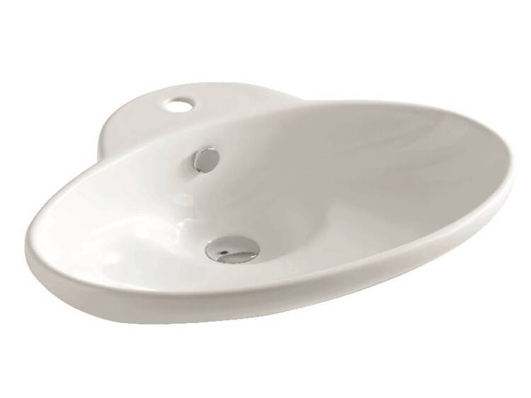 Раковина Artceram Ten 630х470х130 мм 1 отверстие белый глянцевый TFL0040100