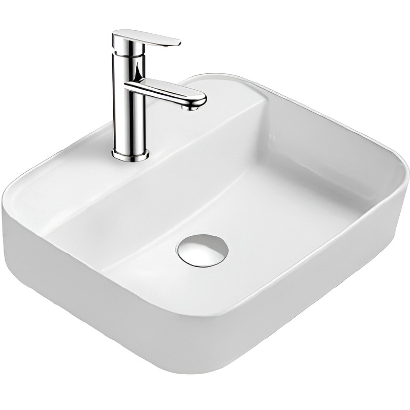 Раковина накладная AQUATON Вега 500x395x140 мм матовый белый AQ5506-MW