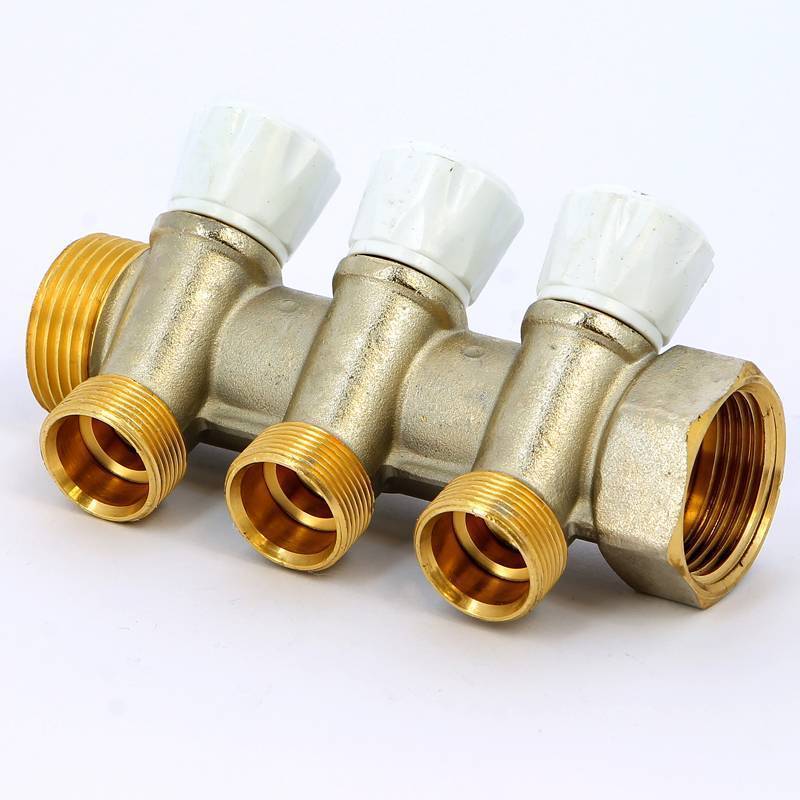 Коллектор с вентилями Emmeti Top-San 1 НВ 3 выхода 24х19 36 мм 01307285