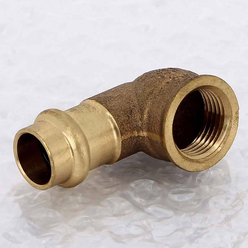 Угол 90° пресс-В бронзовый Viega Sanpress 15х1/2 108441