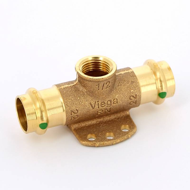 Тройник-водорозетка Viega Sanpress с SC-Contur 22 мм x 1/2 625726