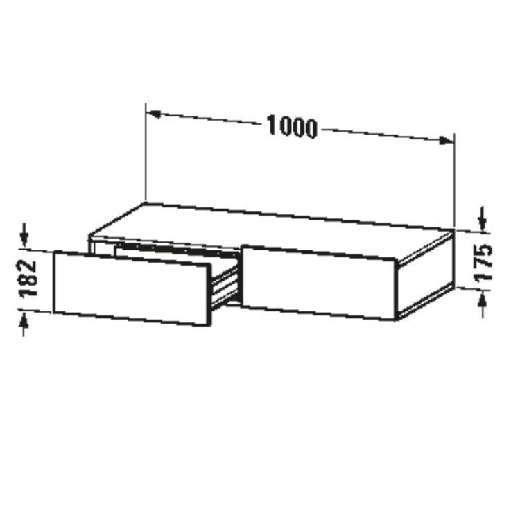 Тумба-полка Duravit DuraStyle 1000x440x175 мм белый матовый DS827001818