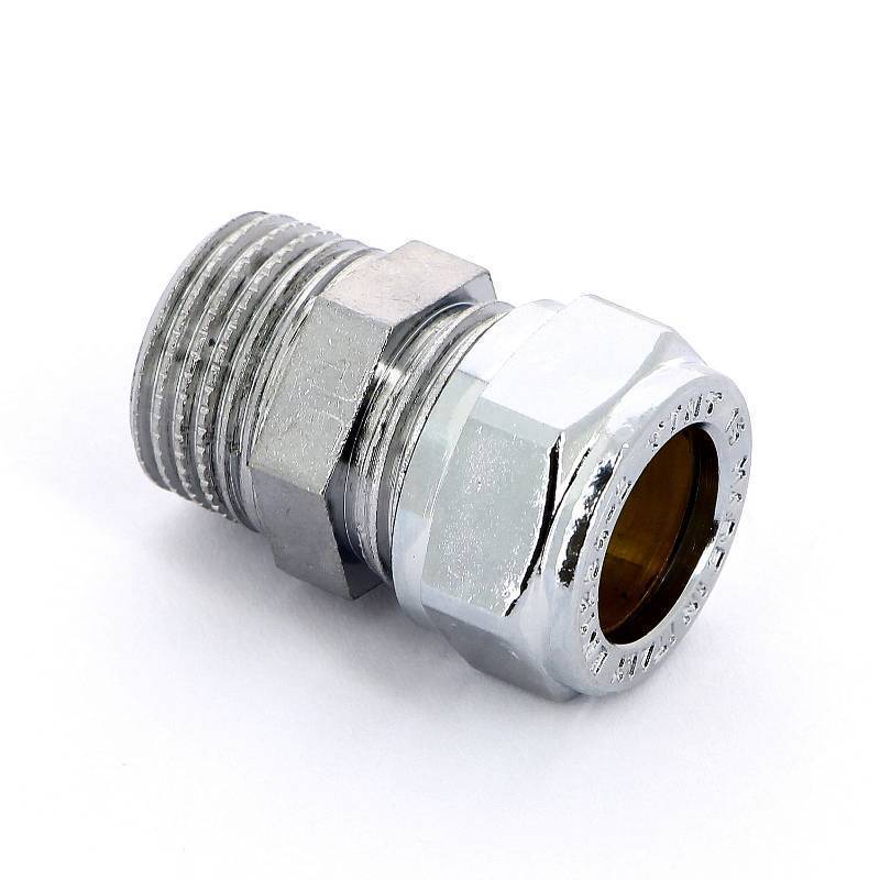 Муфта обжимная с наружной резьбой хромированная Tiemme 15x1/2 1130036