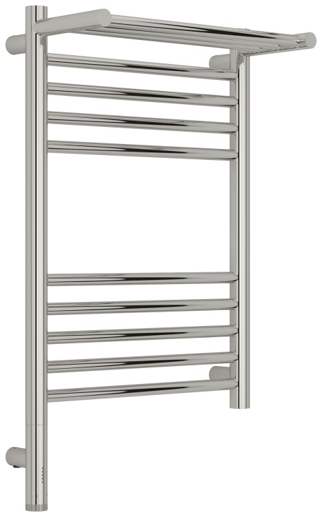 Полотенцесушитель электрический Сунержа Богема 3.1 с 1 полкой 400x600 мм МЭМ нижнее слева полированная сталь 0060066040