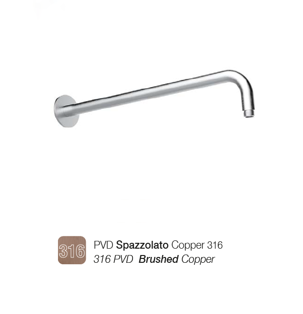 Держатель верхнего душа, Almar, 316 Stalnless Steel, цвет-Copper Brushed PVD 316 (Товар заказной, возврату не подлежит)
